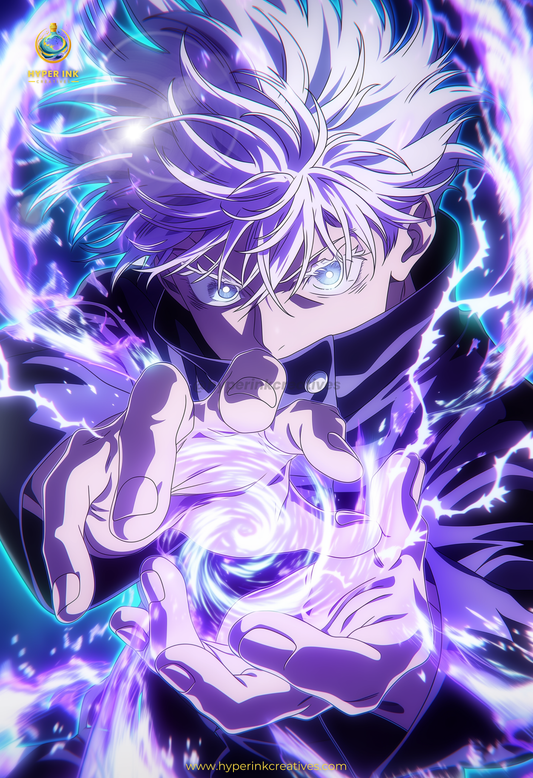 004 (Gojo - Inspired)| Premium Anime Metal Print — For True Collectors