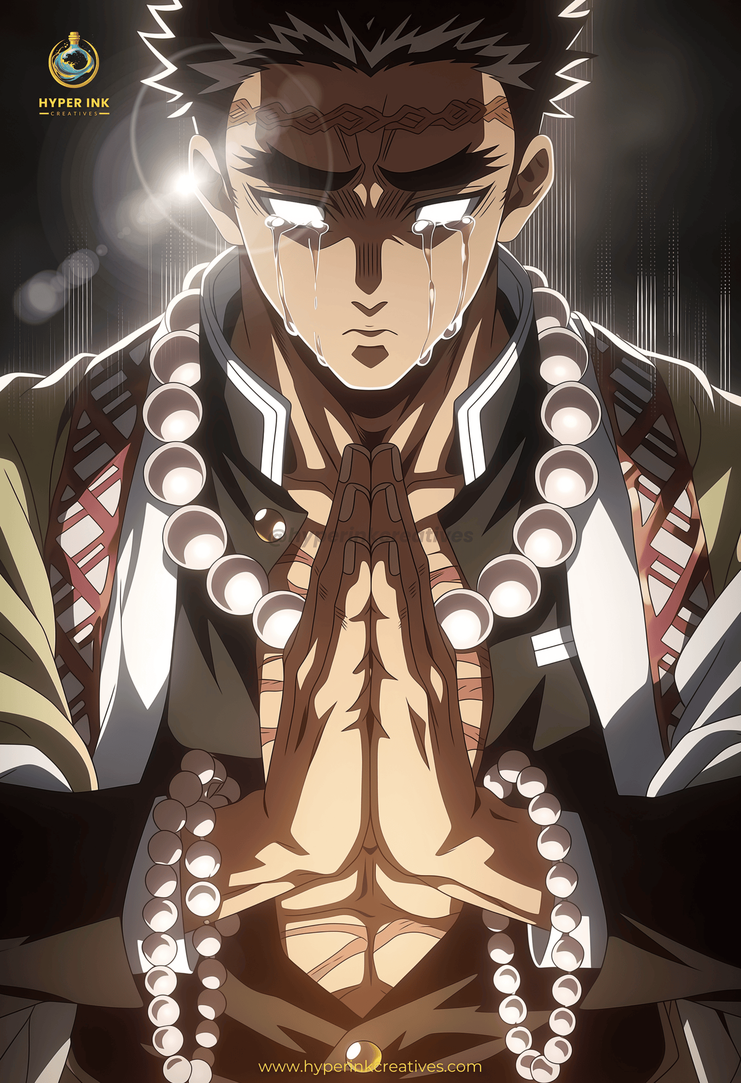 002 (Gyomei Himejima -Inspired)| Premium Anime Metal Print — For True Collectors