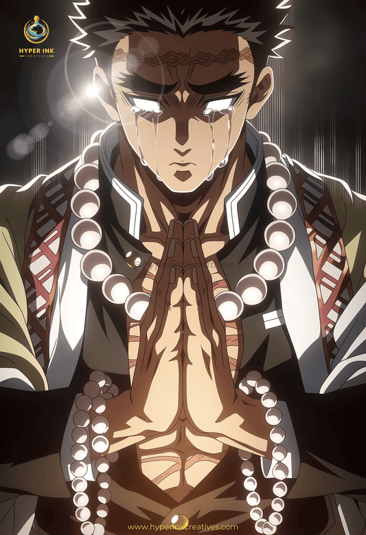 002 (Gyomei Himejima -Inspired)| Premium Anime Metal Print — For True Collectors