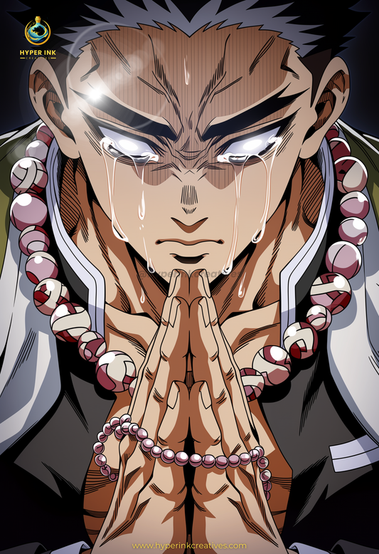 003 (Gyomei Himejima -Inspired)| Premium Anime Metal Print — For True Collectors