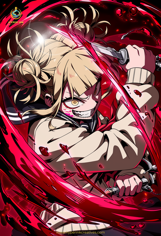 001 (Himiko Toga - Inspired)| Premium Anime Metal Print — For True Collectors