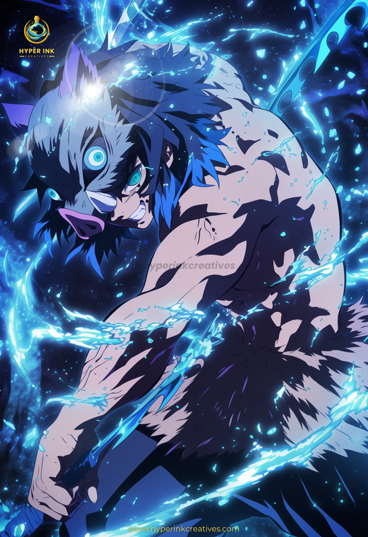 Demon's End Series - Infinity Collection - 001 (Inosuke-Inspired) | Premium Anime Metal Print — For True Collectors