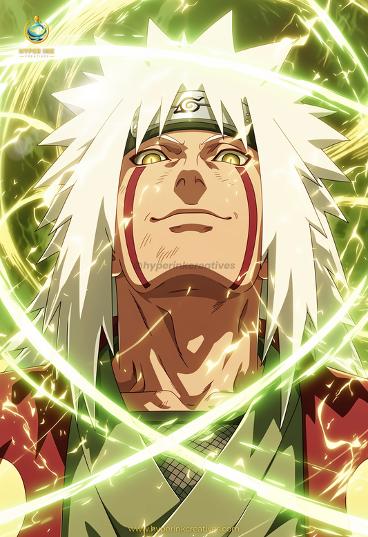001 (Jiraiya - Inspired)| Premium Anime Metal Print — For True Collectors
