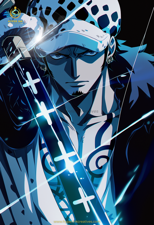 001 (Law - Inspired)| Premium Anime Metal Print — For True Collectors