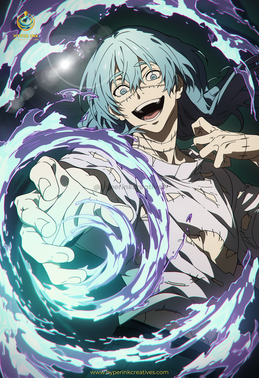 001 (Mahito- Inspired)| Premium Anime Metal Print — For True Collectors