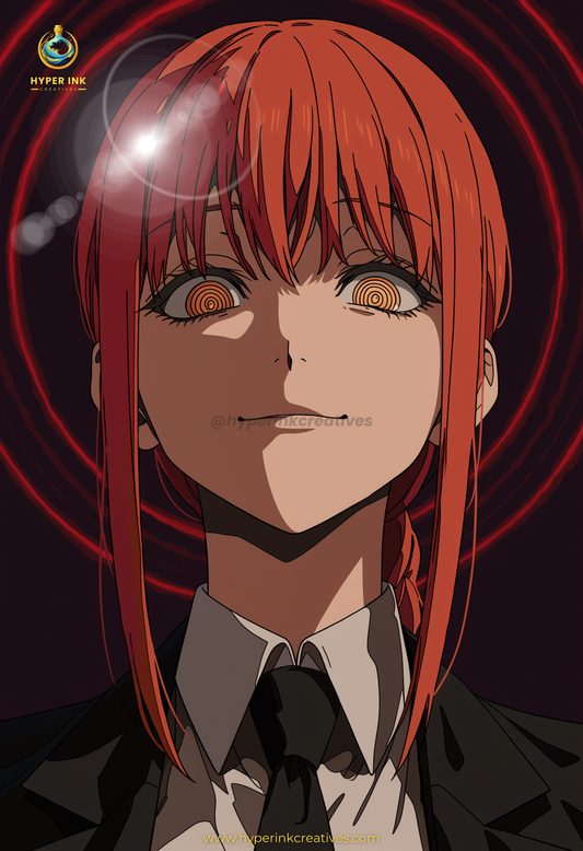 001 (Makima - Inspired)| Premium Anime Metal Print — For True Collectors