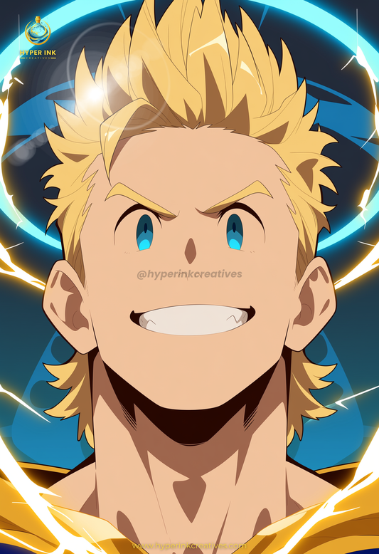 001 (Mirio Togata - Inspired)| Premium Anime Metal Print — For True Collectors