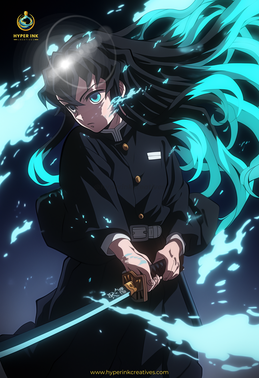 Demon's End Series - Infinity Collection - 001 (Muichiro-Inspired) | Premium Anime Metal Print — For True Collectors