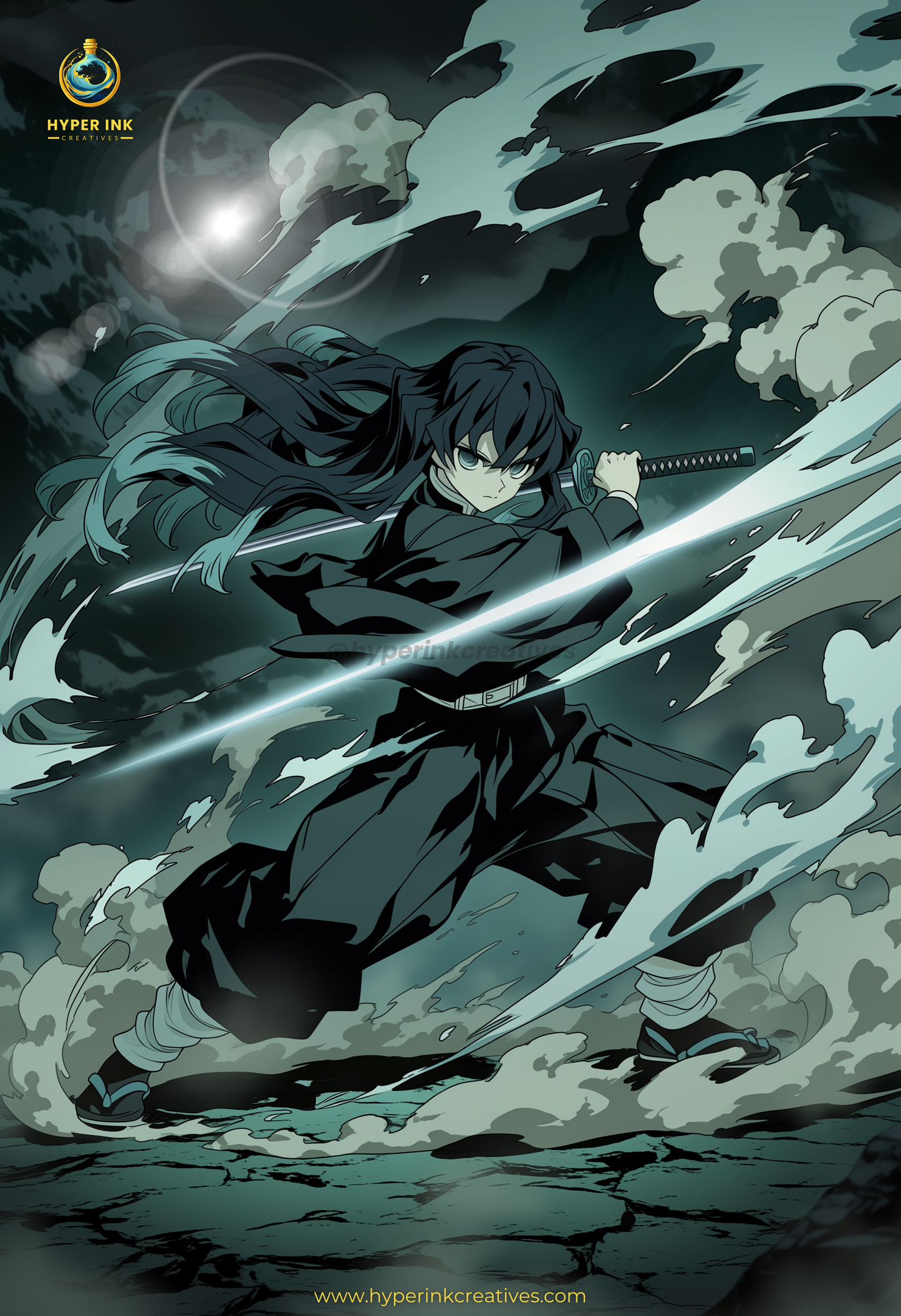 004 (Muichiro - Inspired)| Premium Anime Metal Print — For True Collectors