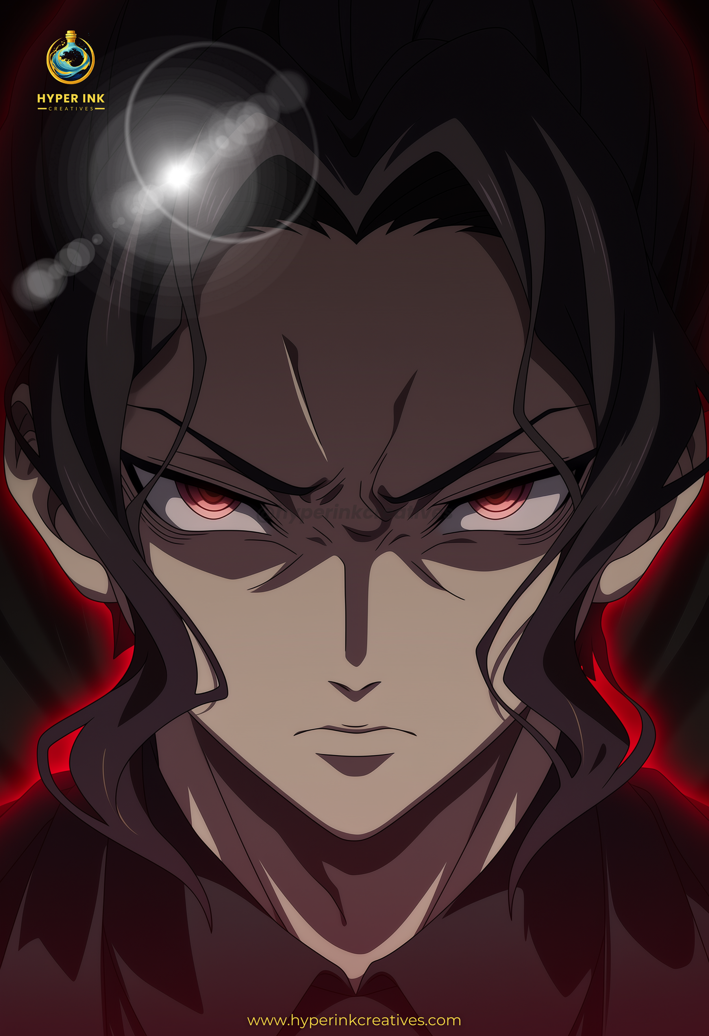 003 (Muzan - Inspired)| Premium Anime Metal Print — For True Collectors