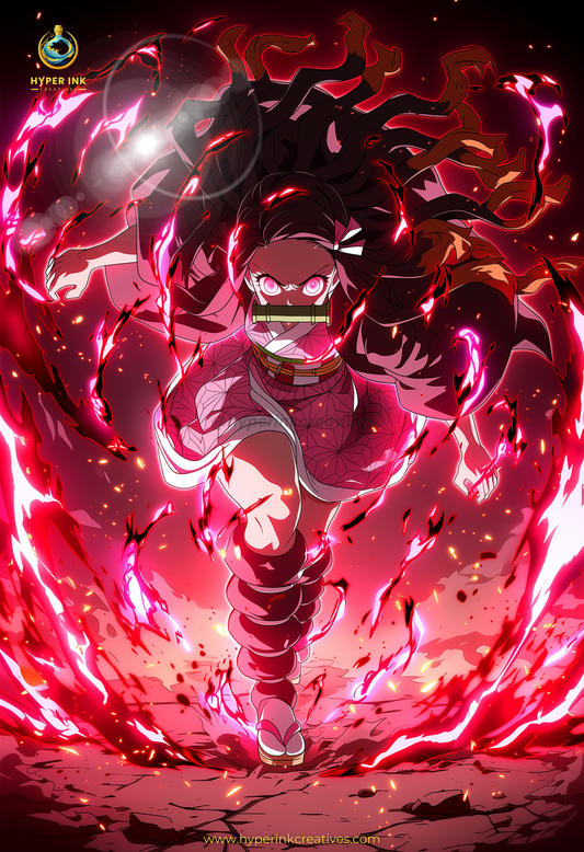 005 (Nezuko - Inspired)| Premium Anime Metal Print — For True Collectors