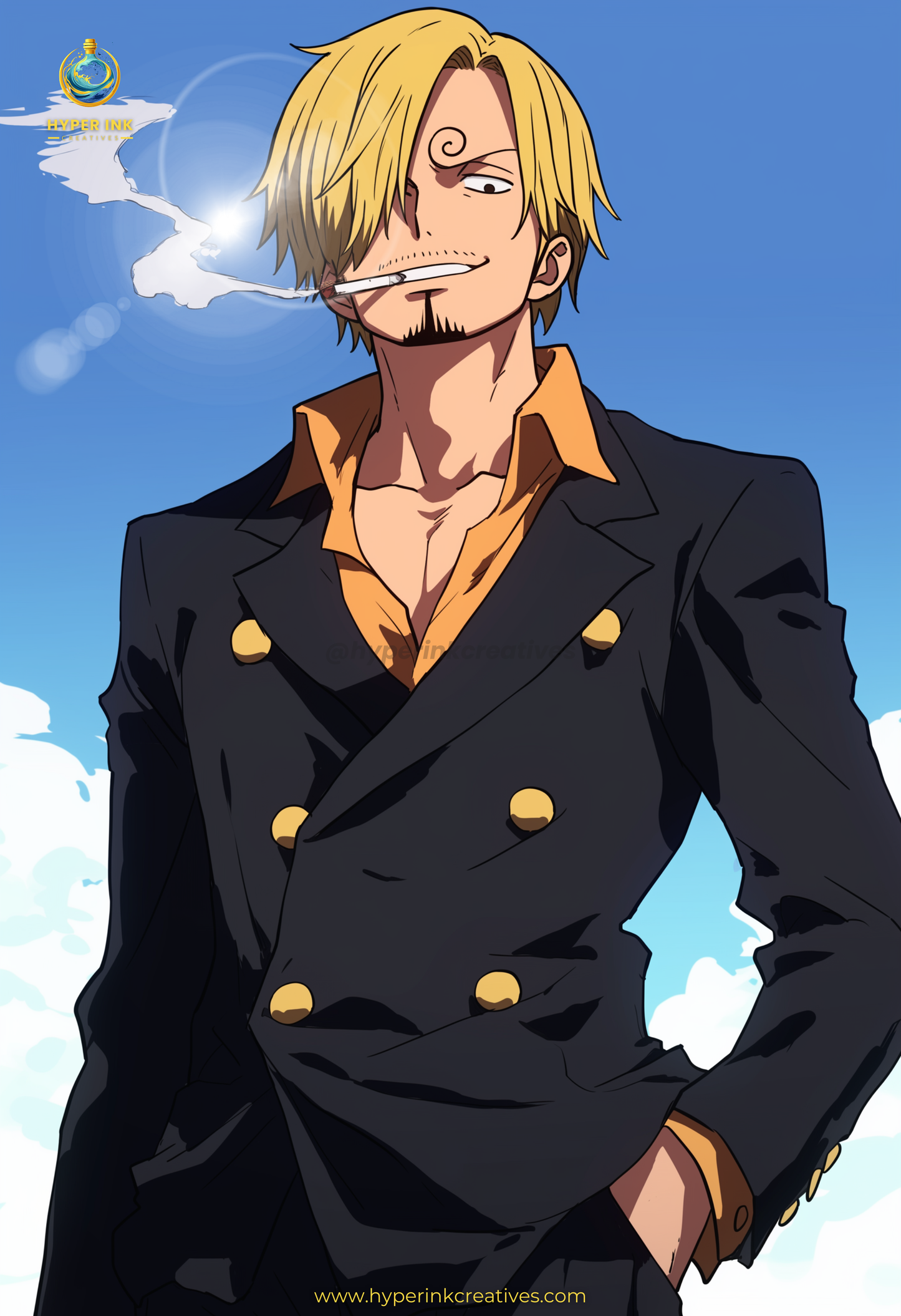 Pirate King Series - 001 (Sanji-Inspired)| Premium Anime Metal Print — For True Collectors