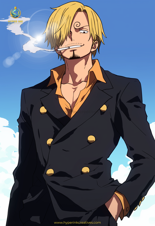 Pirate King Series - 001 (Sanji-Inspired)| Premium Anime Metal Print — For True Collectors