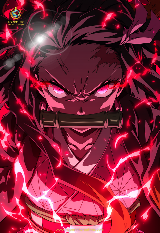 006 (Nezuko- Inspired)| Premium Anime Metal Print — For True Collectors
