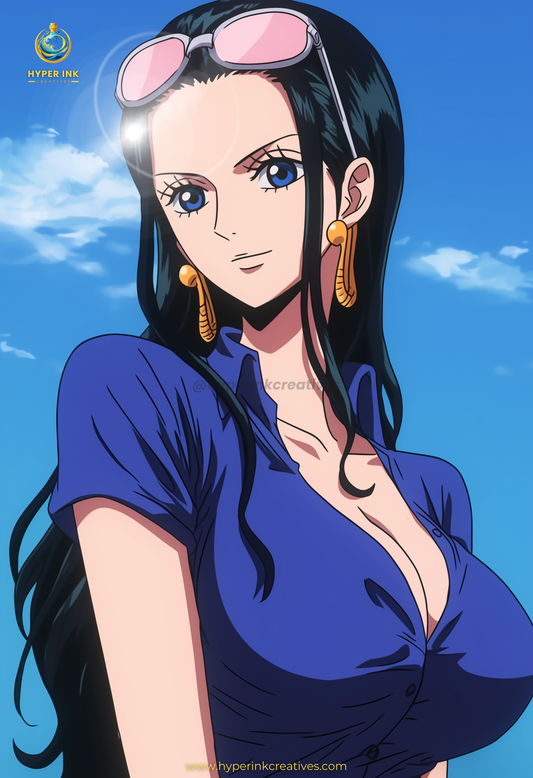Pirate King Series - 001 (Robin-Inspired)| Premium Anime Metal Print — For True Collectors
