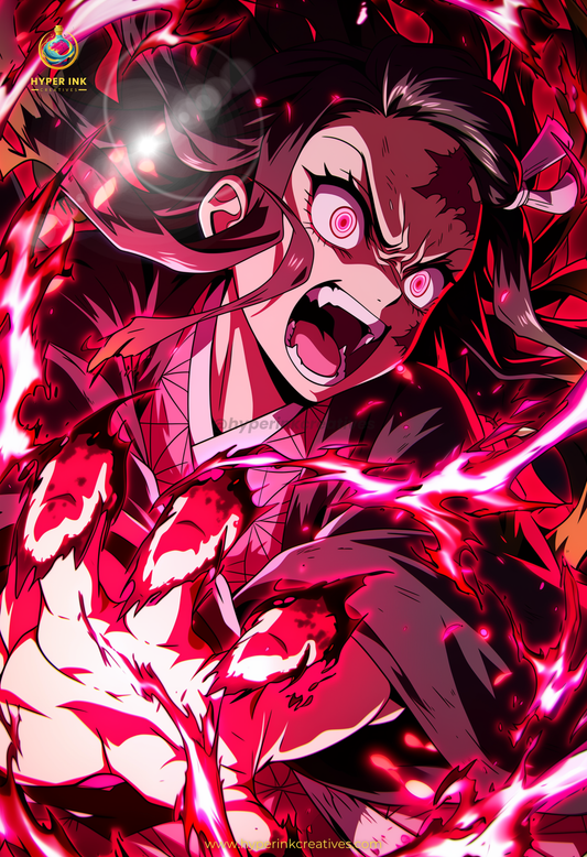 004 (Nezuko - Inspired)| Premium Anime Metal Print — For True Collectors