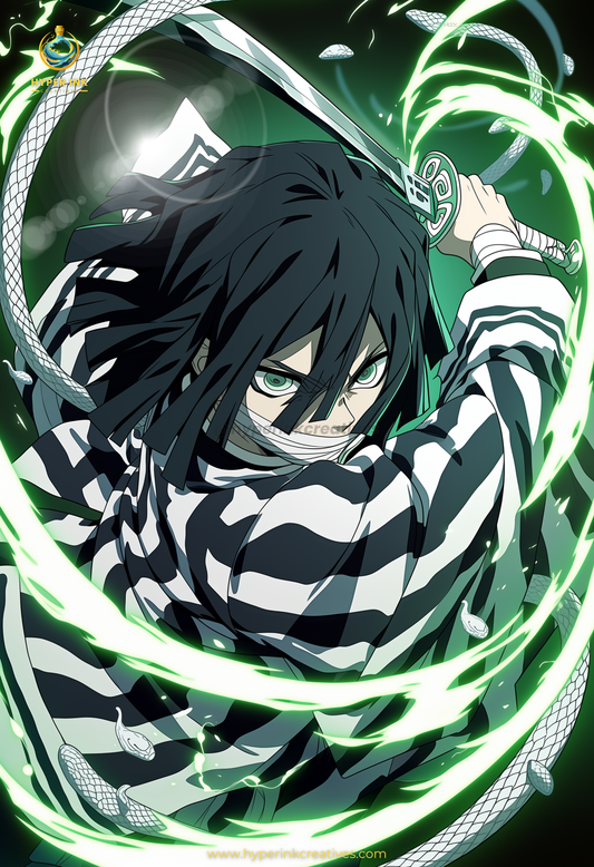 004 (Obanai - Inspired)| Premium Anime Metal Print — For True Collectors