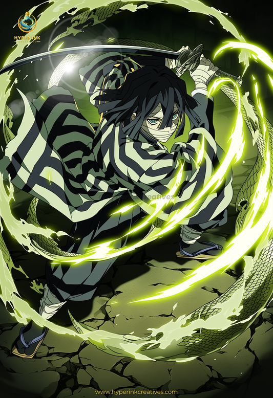 005 (Obanai - Inspired)| Premium Anime Metal Print — For True Collectors