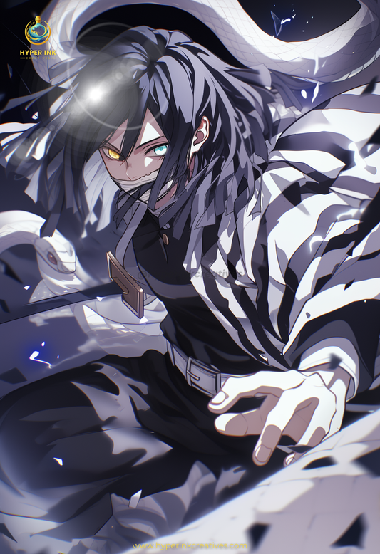 Demon's End Series - Infinity Collection - 001 (Obanai-Inspired) | Premium Anime Metal Print — For True Collectors
