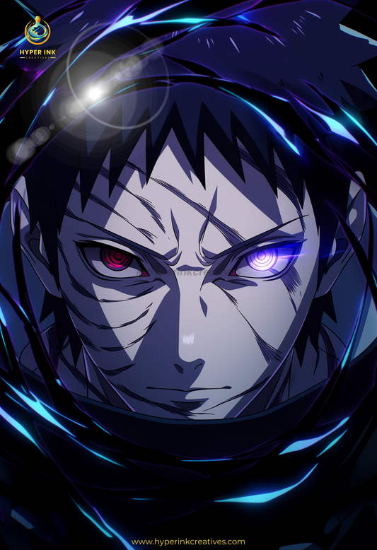 002 (Obito - Inspired)| Premium Anime Metal Print — For True Collectors