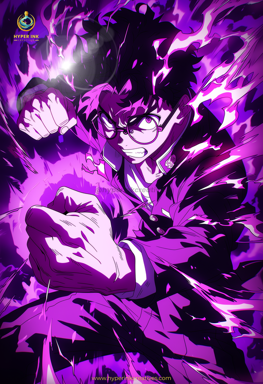 001 (Okarun - Inspired)| Premium Anime Metal Print — For True Collectors
