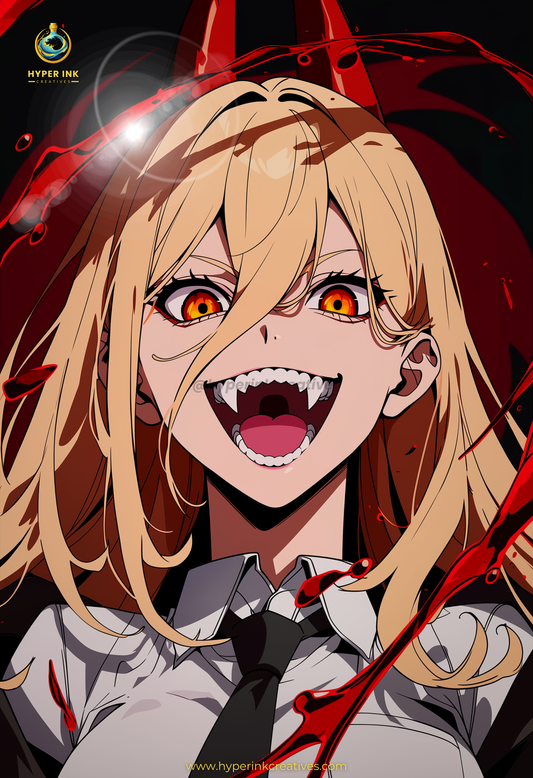 001 (Power - Inspired)| Premium Anime Metal Print — For True Collectors
