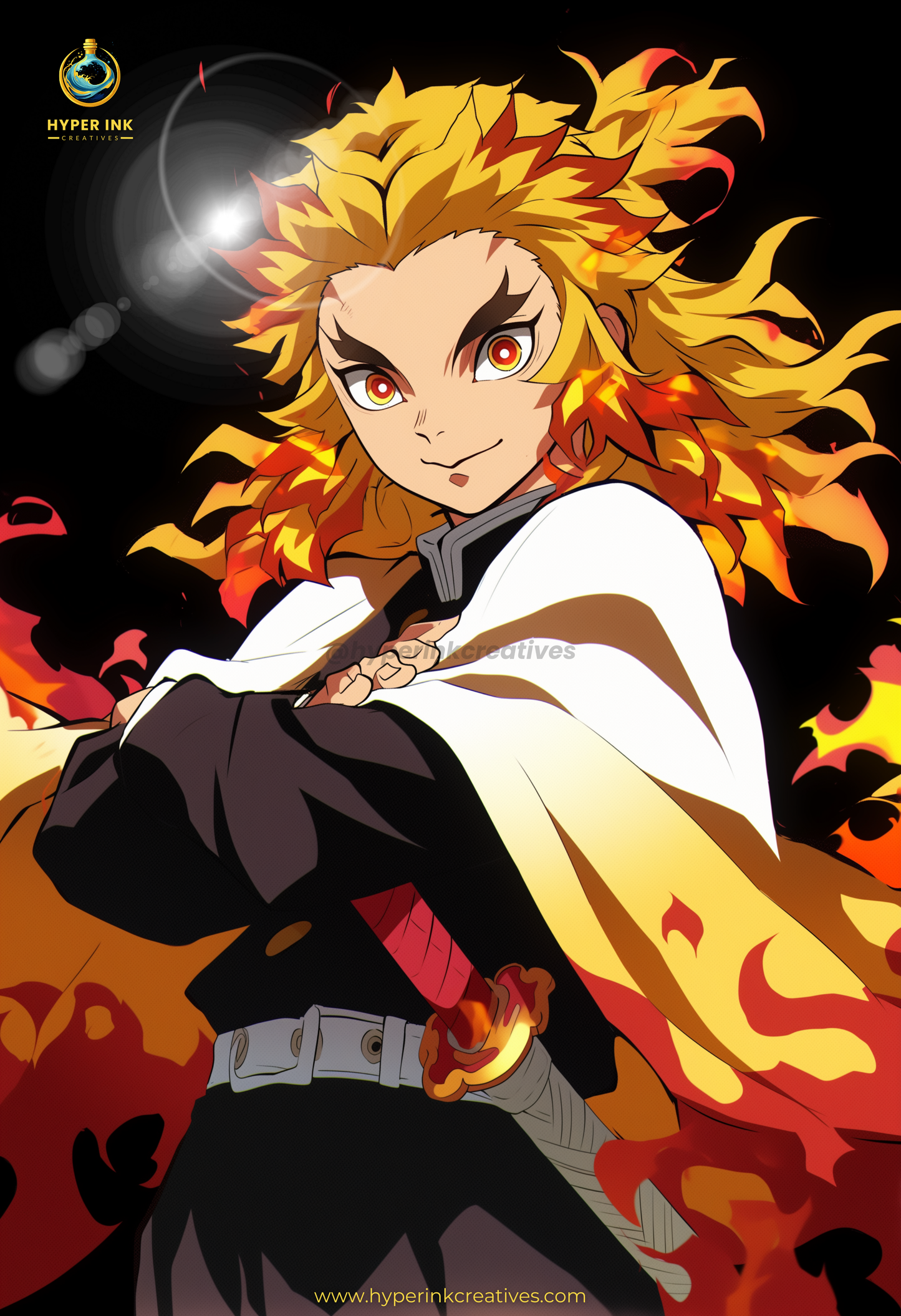 Kyojuro Rengoku - 001 | Premium Anime Metal Print — For True Collectors