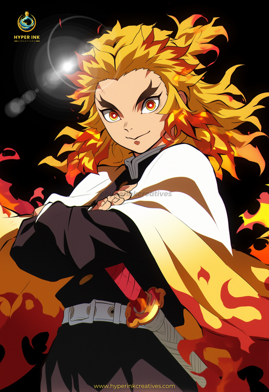 Demon's End Series - Infinity Collection - 001 (Kyojuro-Inspired) | Premium Anime Metal Print — For True Collectors