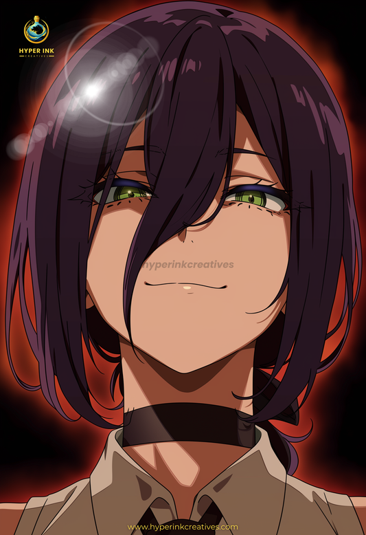 001 (Reze - Inspired)| Premium Anime Metal Print — For True Collectors