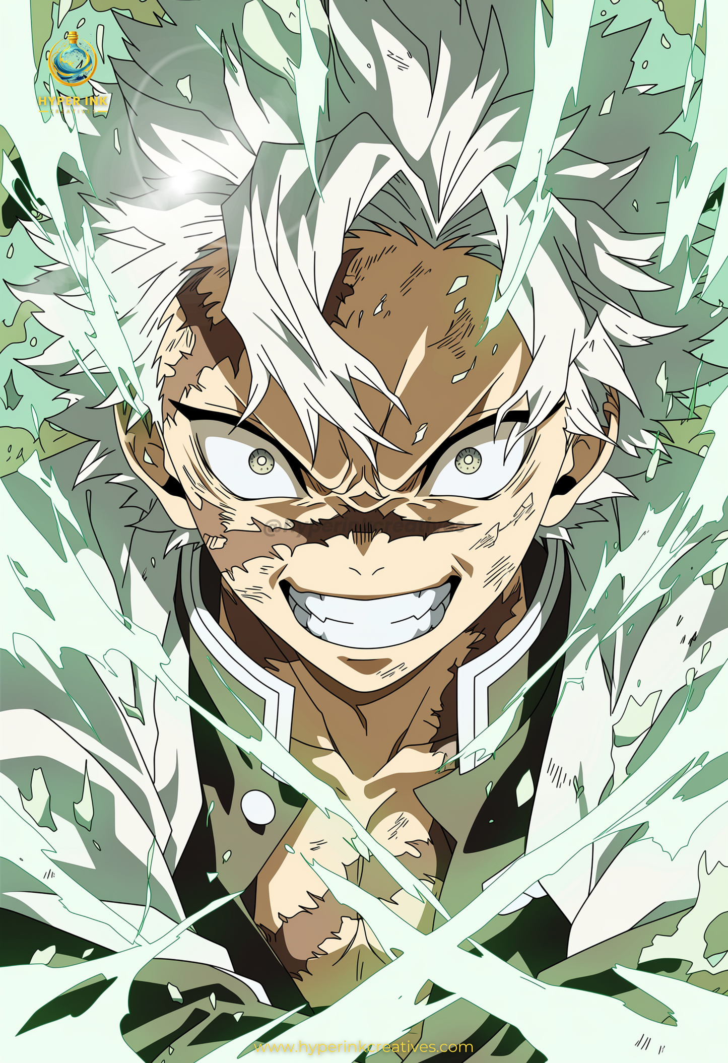 006 (Sanemi - Inspired)| Premium Anime Metal Print — For True Collectors