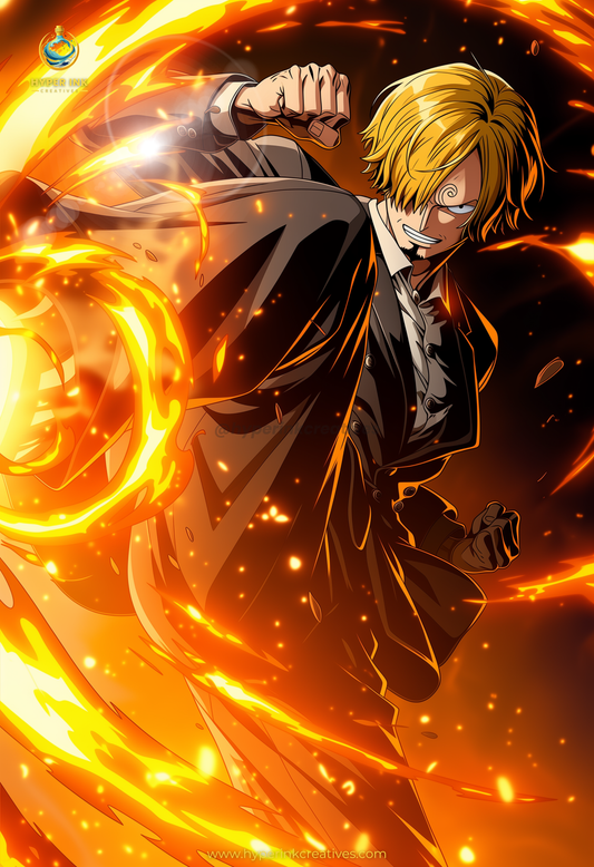 004 (Sanji - Inspired)| Premium Anime Metal Print — For True Collectors