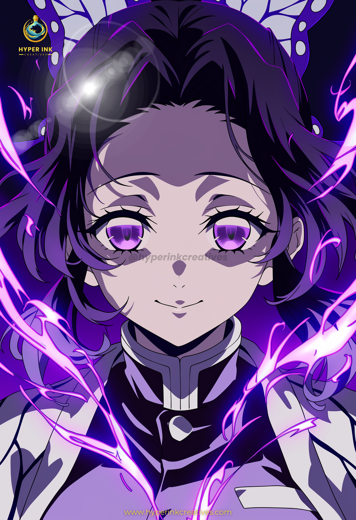004 (Shinobu - Inspired)| Premium Anime Metal Print — For True Collectors