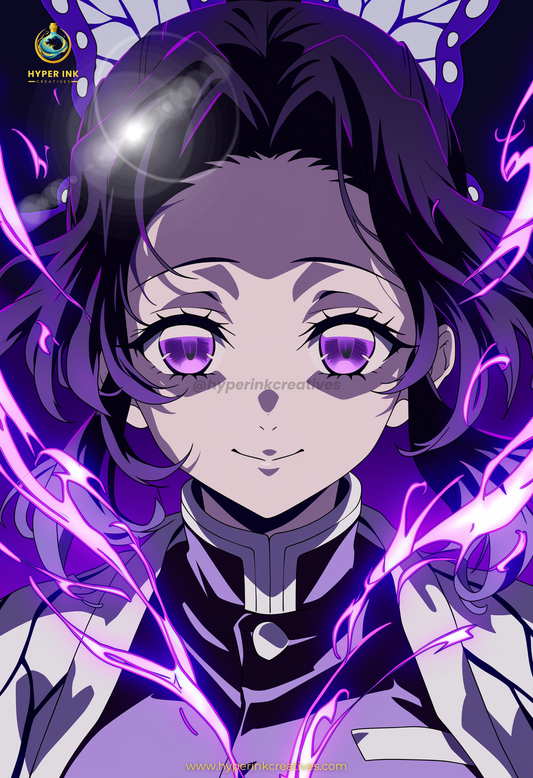 004 (Shinobu - Inspired)| Premium Anime Metal Print — For True Collectors