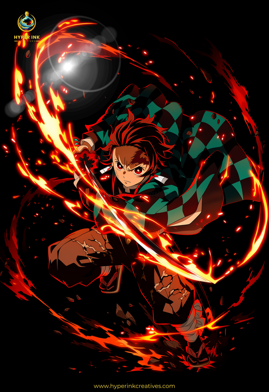 005 (Tanjiro - Inspired)| Premium Anime Metal Print — For True Collectors