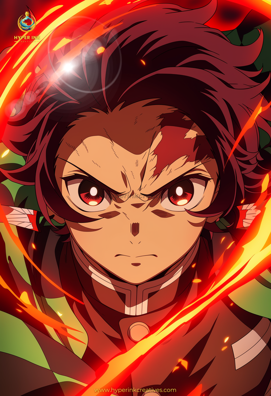 005 (Tanjiro - Inspired)| Premium Anime Metal Print — For True Collectors
