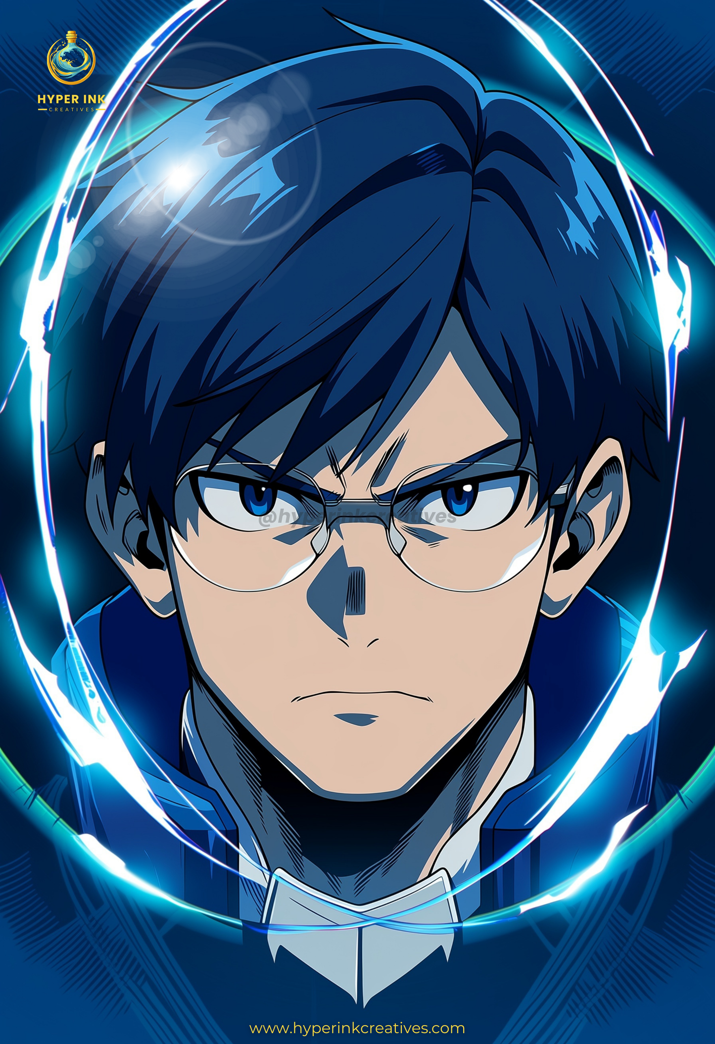 001 (Tenya Iida - Inspired)| Premium Anime Metal Print — For True Collectors