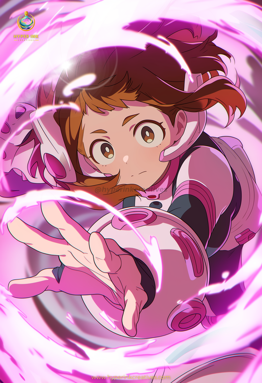 001 (Uraraka - Inspired)| Premium Anime Metal Print — For True Collectors