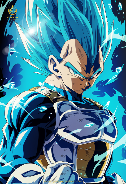 004 (Vegeta -Inspired)| Premium Anime Metal Print — For True Collectors