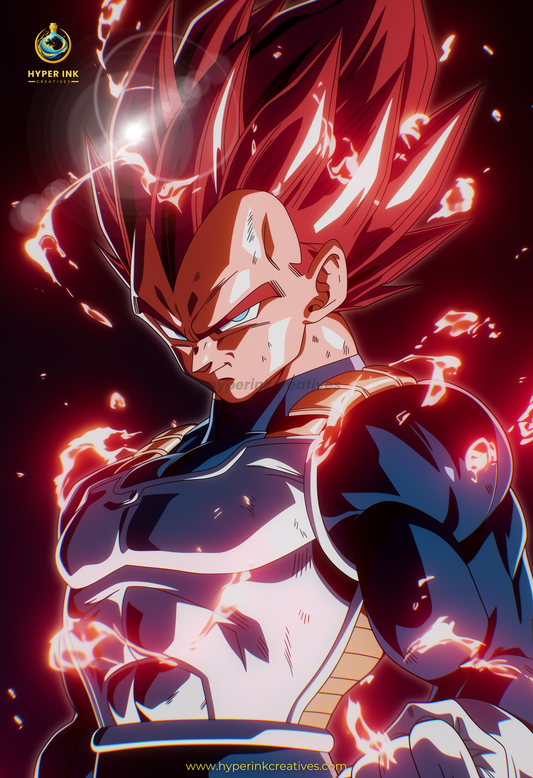 005 (Vegeta -Inspired)| Premium Anime Metal Print — For True Collectors