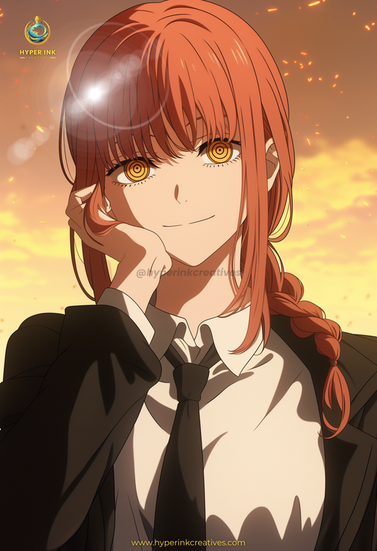 Devil Hunter Series  - 002 (Makima-Inspired)| Premium Anime Metal Print — For True Collectors