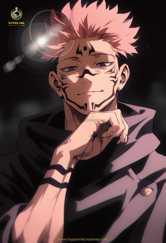 Cursed Real Series - 003 (Sukuna-Inspired) | Premium Anime Metal Print — For True Collectors
