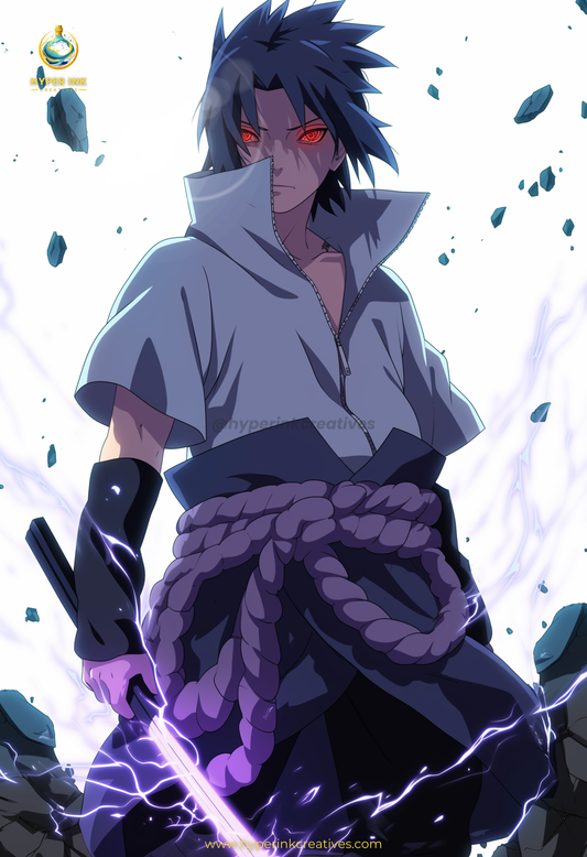 Shinobi's Legacy Series - 002 (Sasuke-Inspired)| Premium Anime Metal Print — For True Collectors