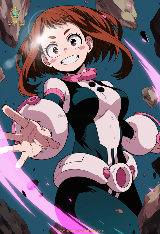 Symbol of Hope Series - 002 (Ochako-Inspired) | Premium Anime Metal Print — For True Collectors