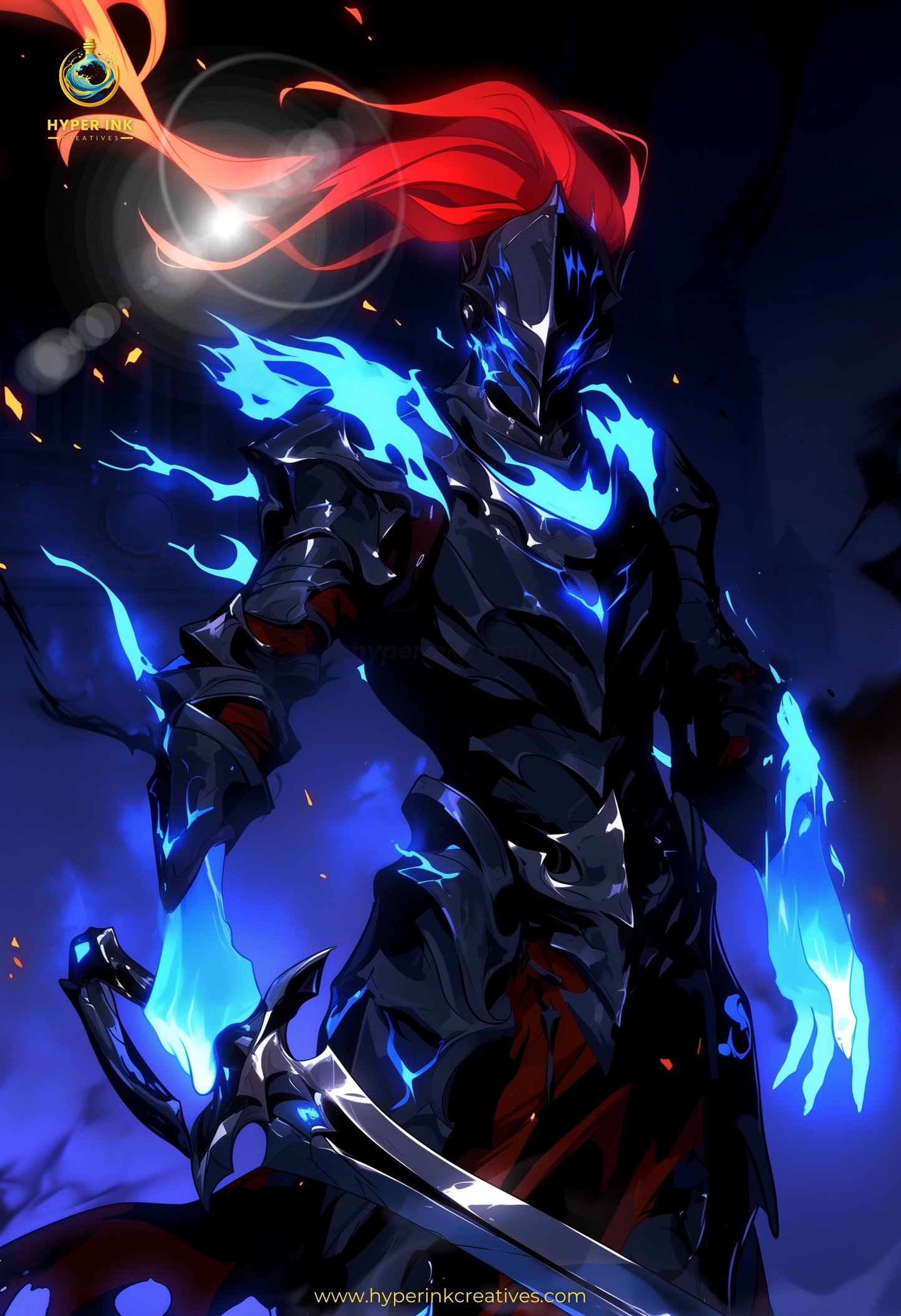 Shadow Monarch Series - 001 (Igris-Inspired) | Premium Anime Metal Print — For True Collectors