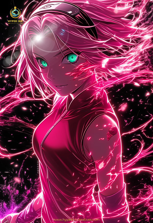 Shinobi's Legacy Series - 002 (Sakura-Inspired)| Premium Anime Metal Print — For True Collectors