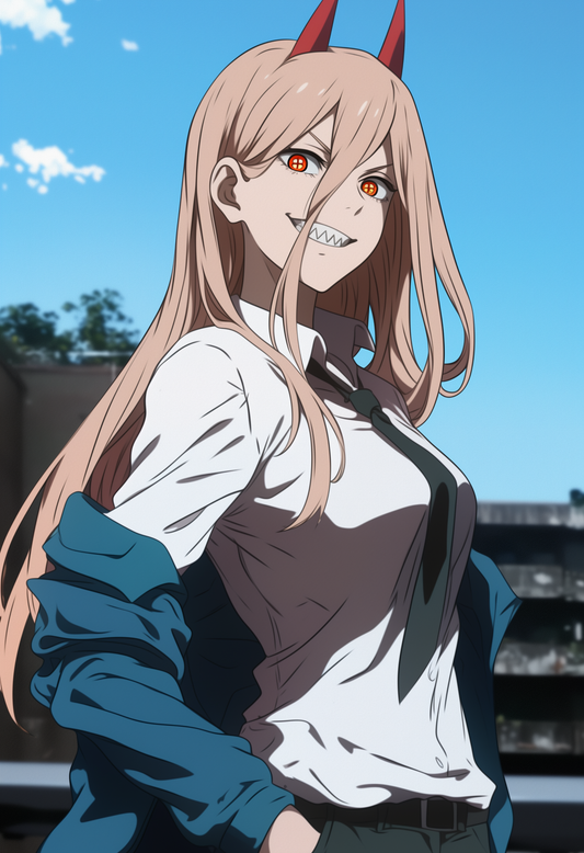 Devil Hunter Series  - 002 (Power-Inspired)| Premium Anime Metal Print — For True Collectors
