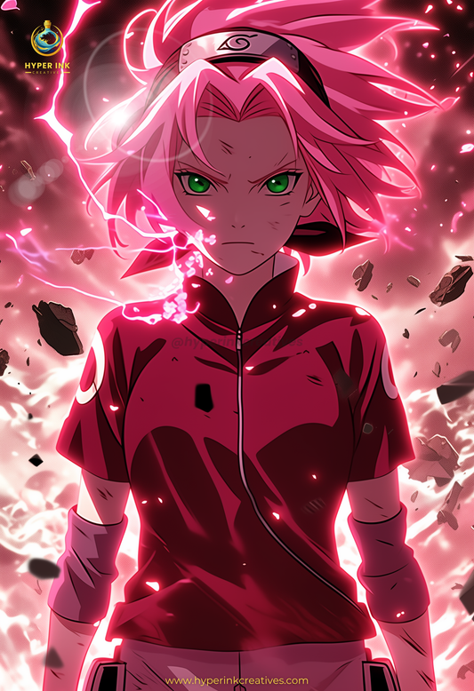 Shinobi's Legacy Series - 003 (Sakura-Inspired)| Premium Anime Metal Print — For True Collectors