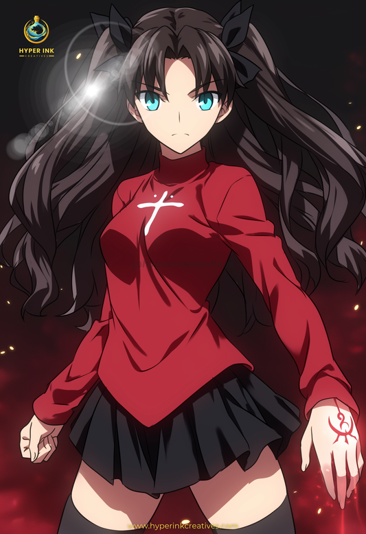 Eternal Blade Series - 001 (Rin-Inspired)| Premium Anime Metal Print — For True Collectors