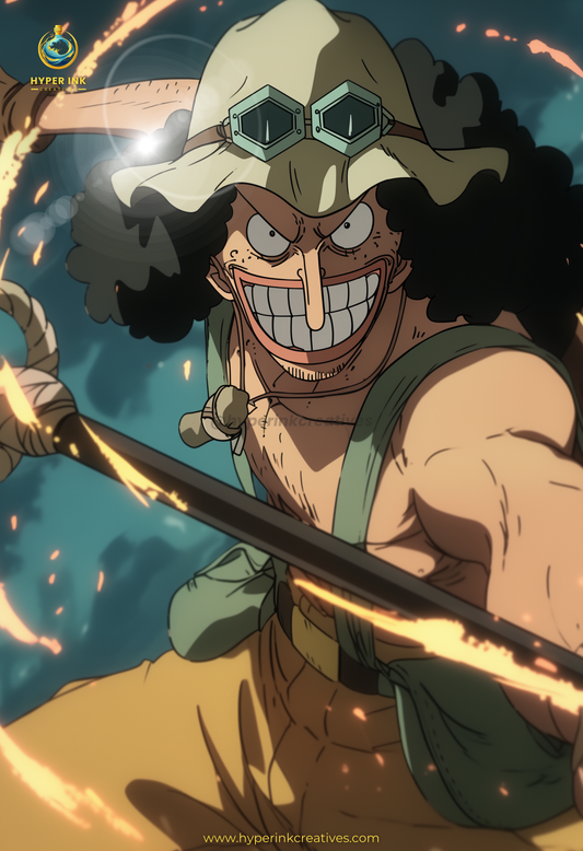 Pirate King Series - 001 (Usopp-Inspired)| Premium Anime Metal Print — For True Collectors