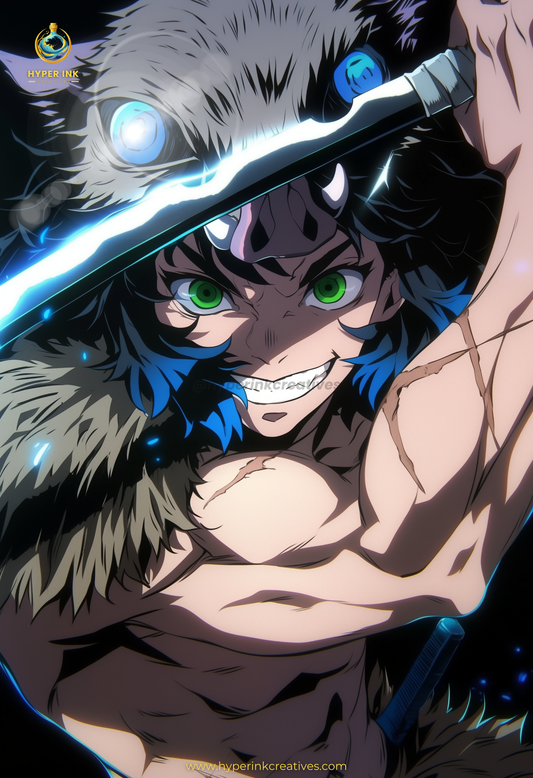 Demon's End Series - Infinity Collection - 002 (Inosuke-Inspired) | Premium Anime Metal Print — For True Collectors